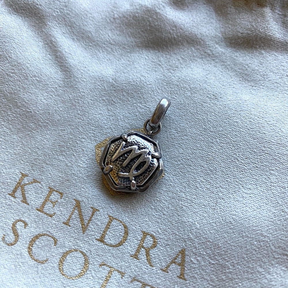 Kendra Scott Virgo Coin Charm in Vintage Silver